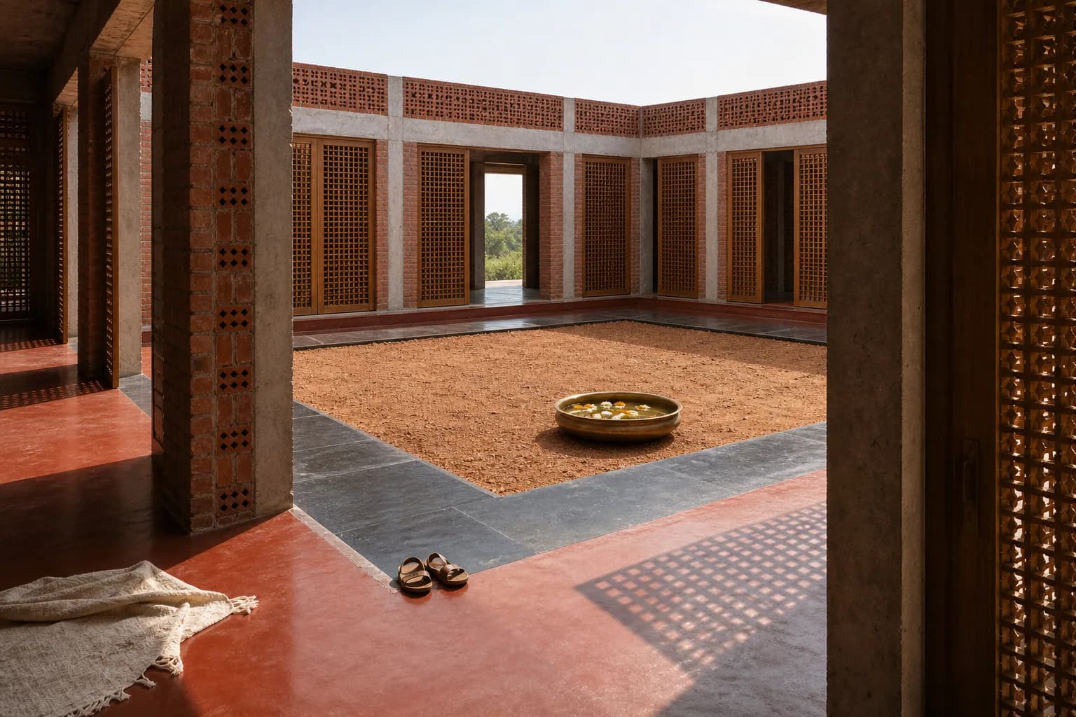 The Courtyard House, Vizianagaram, the main space.