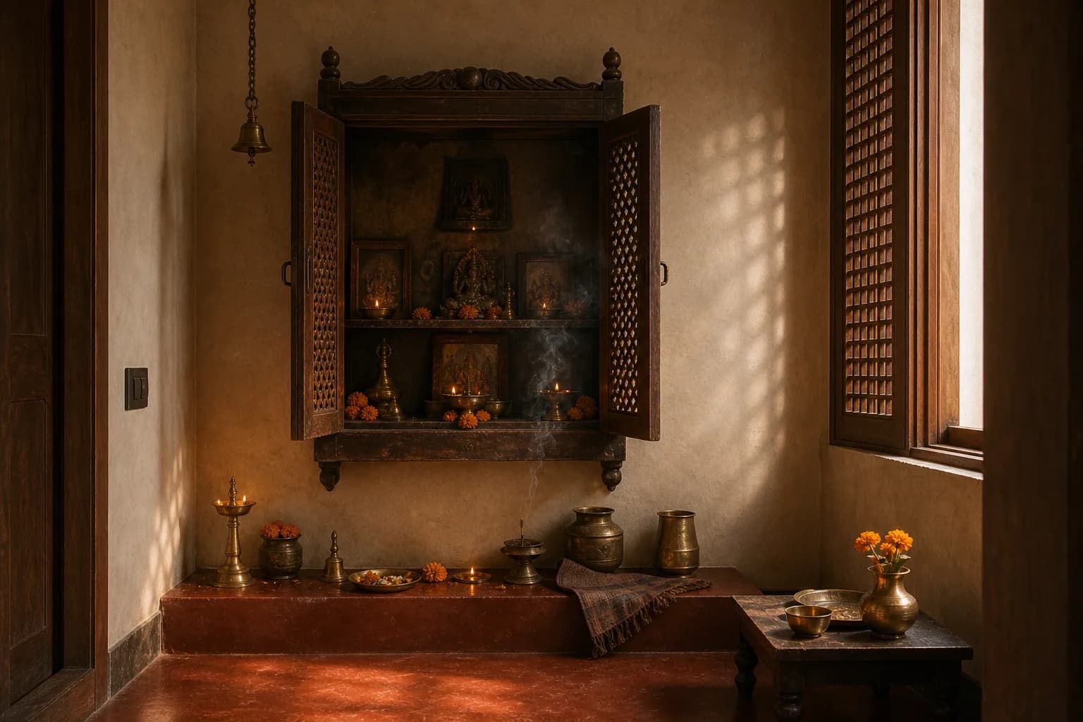 The Courtyard House, Vizianagaram, an interior.
