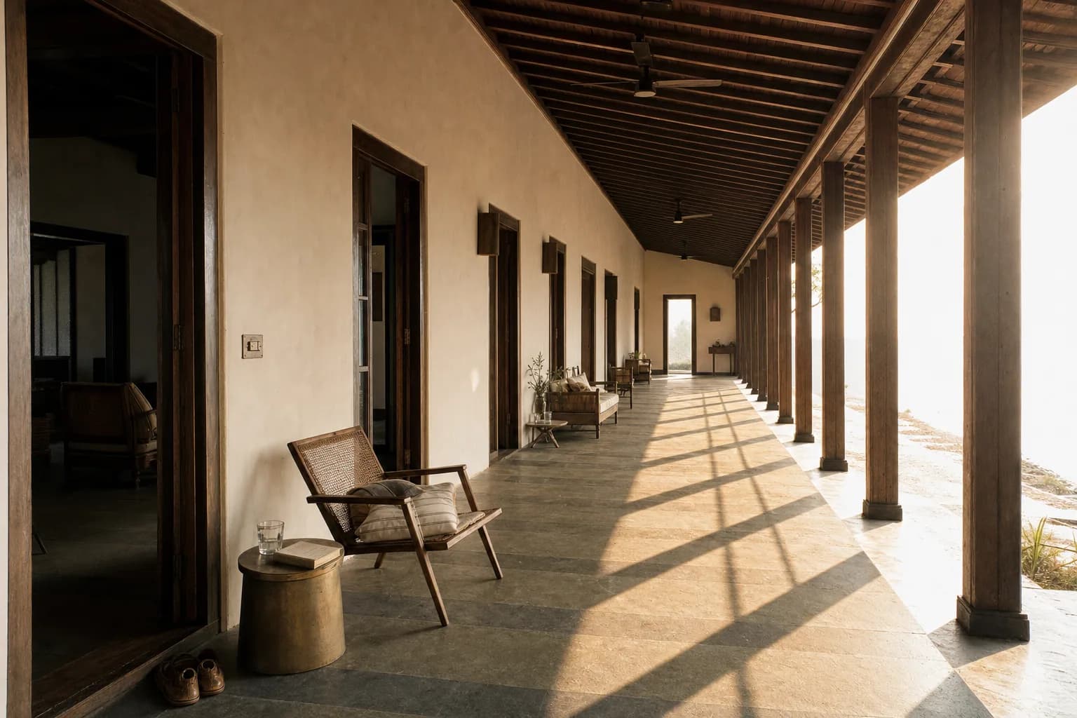 The Long Verandah, Bheemili, the main space.